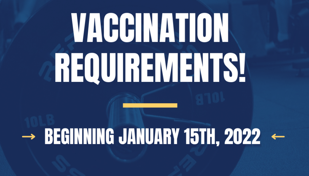 Vaccination requirements for R3VIVE Fitness