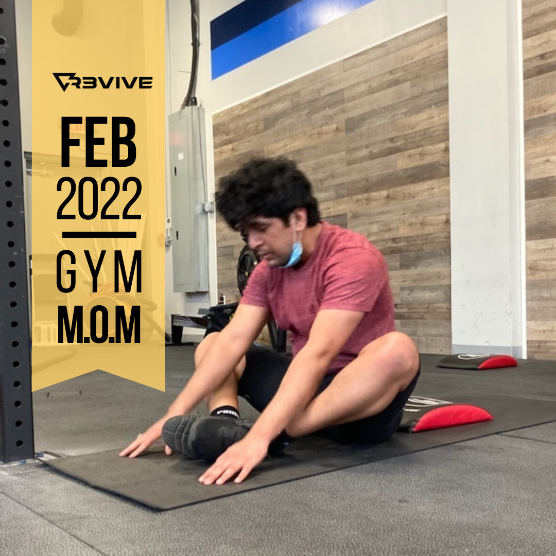 February 2022's gym MOM, Sanket!