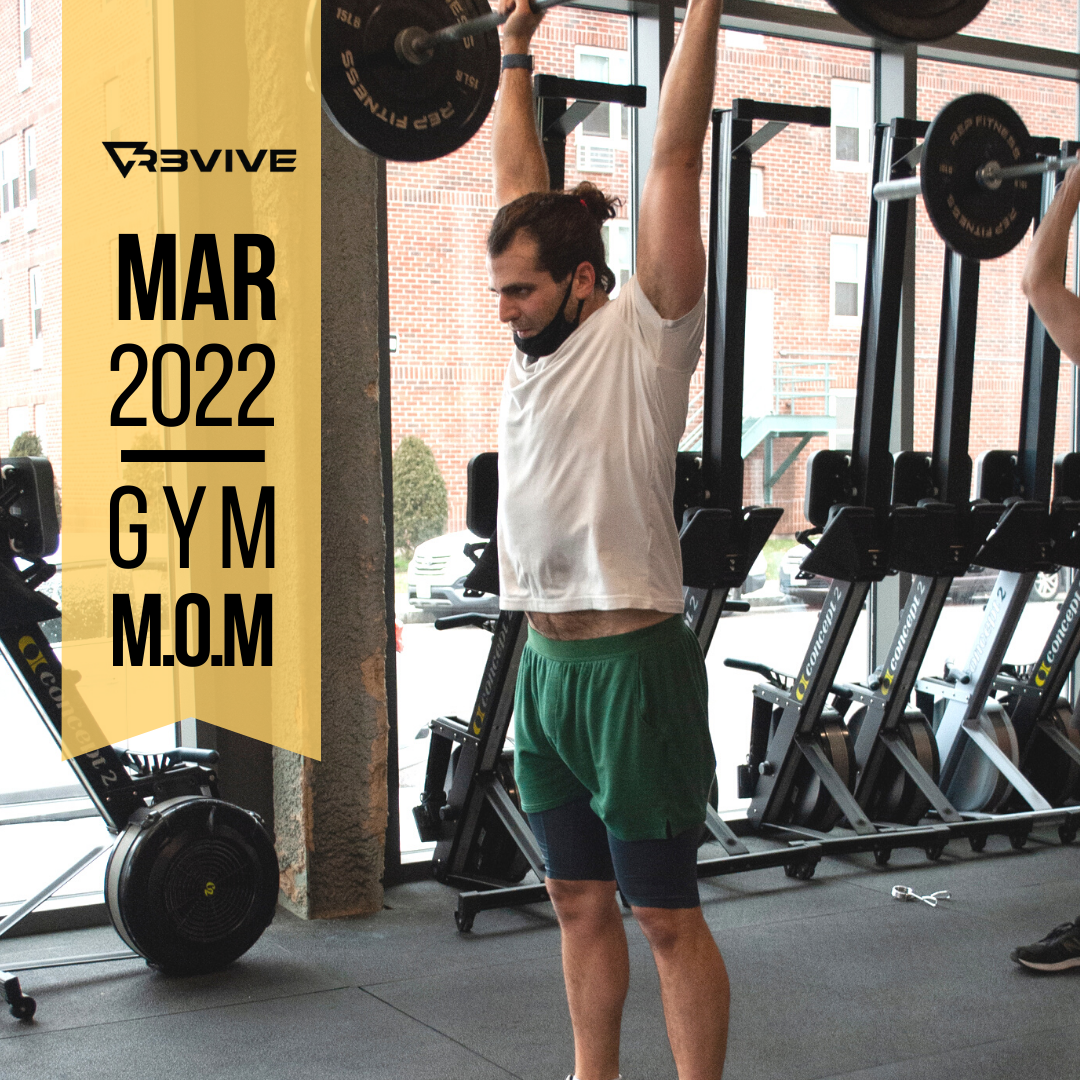 March 2022's gym MOM, Jonathan!