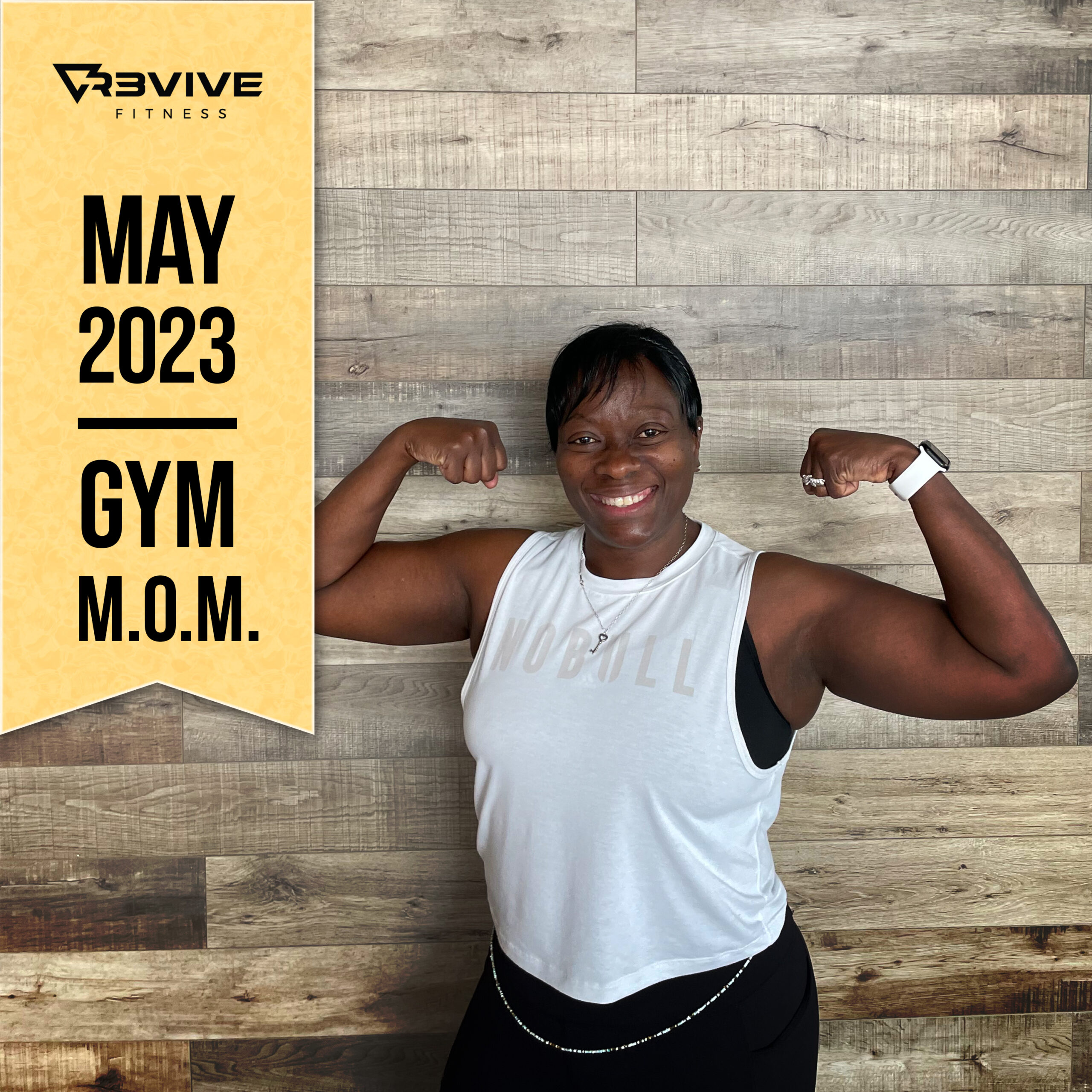 May 2023's gym MOM, Carolyn!